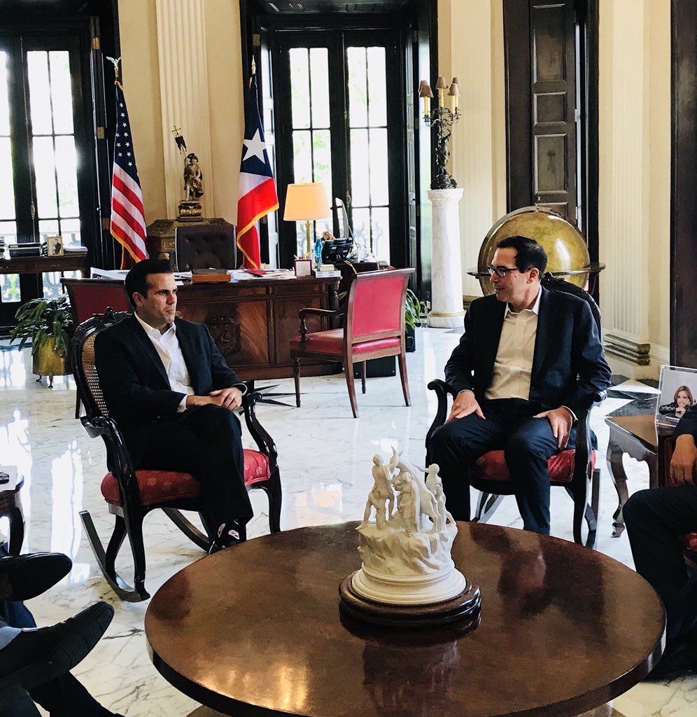 With U.S. Treasury Secretary in San Juan